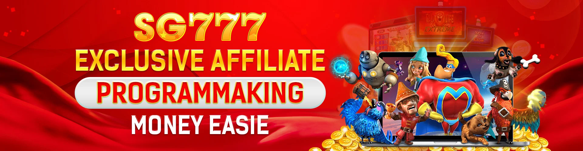 SG777 Games promotional banner 4 - Online casino games, slots, live casino, and exclusive bonuses