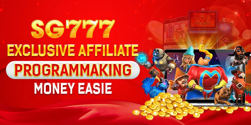 SG777 promotional slideshow — gaming lobby and featured titles